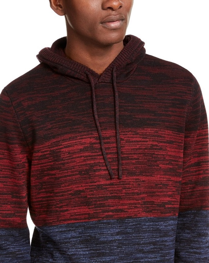 American Rag Men's Heathered Colorblocked Hoodie Red Size Large
