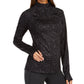 Ideology Women's Printed Quarter-Zip  Black Size Extra Small