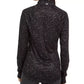 Ideology Women's Printed Quarter-Zip  Black Size Extra Small
