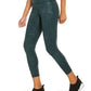 Ideology Women's Tonal Animal-Print Leggings Dark Green Size X-Small