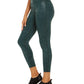 Ideology Women's Tonal Animal-Print Leggings Dark Green Size X-Small