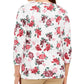 Karen Scott Women's Petite Floral-Print Henley Top White Size Petite