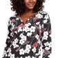 Karen Scott Women's Petite Glitter Floral-Print Top Red Size Petite Small