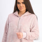 Ideology Women's Faux-Fur Quarter-Zip Hoodie Pink Size X-Small