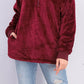 Ideology Women's Faux-Fur Quarter-Zip Hoodie Red Size Small