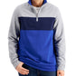 Club Room Men's Colorblocked 1/4-Zip Fleece Sweatshirt Blue Size Large