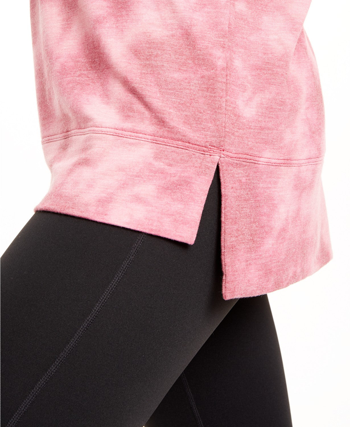 Ideology Women's Tie-Dyed High-Low Hem Sweatshirt Pink Size Large