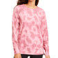 Ideology Women's Tie-Dyed High-Low Hem Sweatshirt Red Size Small