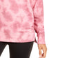 Ideology Women's Tie-Dyed High-Low Hem Sweatshirt Red Size Small