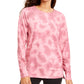 Ideology Women's Tie-Dyed High-Low Hem Sweatshirt Pink Size Extra Small
