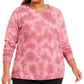 Ideology Women's Plus Size Tie-Dye Sweatshirt Purple Size XXX-Large