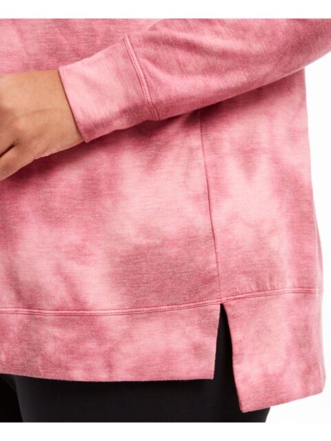 Ideology Women's Plus Size Tie-Dye Sweatshirt  Red Size X-Large