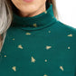 Karen Scott Women's Tree Printed Turtleneck Top Green Size Extra Large