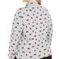 Karen Scott Women's Plus Size Cat-Print Mock-Neck Top Gray Size Extra Large