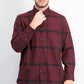 Alfani Men's Classic-Fit Brushed Plaid Shirt Wine Size XX-Large