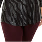 JM Collection Women's Plus Size Scoop-Neck Printed Top  Black Size Extra Large