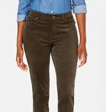 Charter Club Women's Lexington Corduroy Tummy-Control Pants Dark Green Size 18