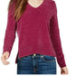 Maison Jules Women's Mock-Neck Sweater Pink Size Extra Large