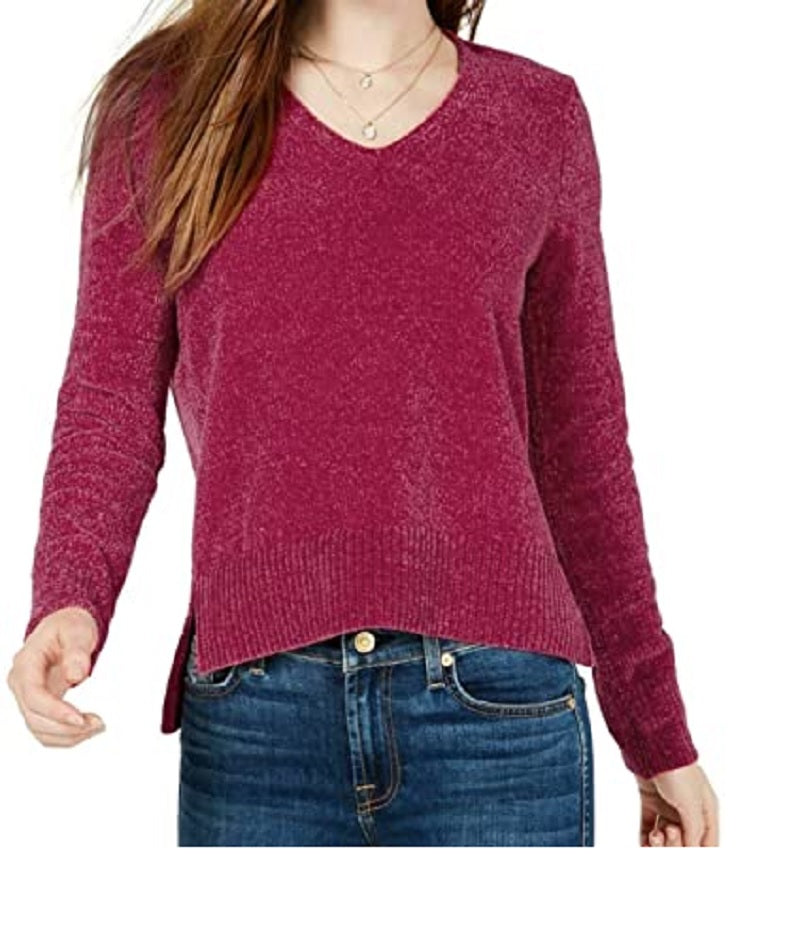Maison Jules Women's Mock-Neck Sweater Pink Size Extra Large