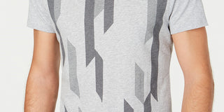 Alfani Men's Bar Graphic Intarsia T-Shirt Dark Gray Size Large