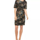 Alfani Women's Printed Sheath Dress Black Size 10