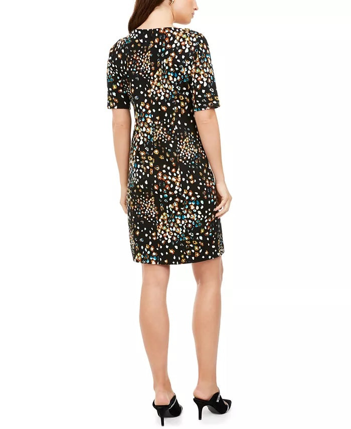 Alfani Women's Printed Sheath Dress Black Size 10