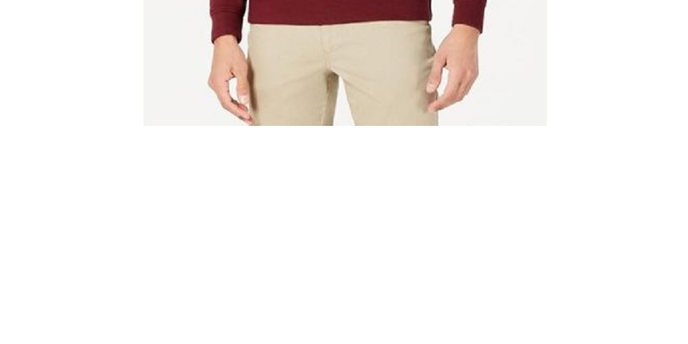 Tasso Elba Men's 1/4-Zip Sweater  Wine Size 2 Extra Large