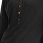 Charter Club Women's Knit Polo Shirt Black Size Medium