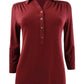 Charter Club Women's Knit Polo Shirt Carriage Wine Size Large