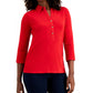 Charter Club Women's Knit Polo Shirt Red Size XX-Large