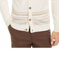 Tasso Elba Men's Geo-Stripe Intarsia-Knit Cardigan White Size Large
