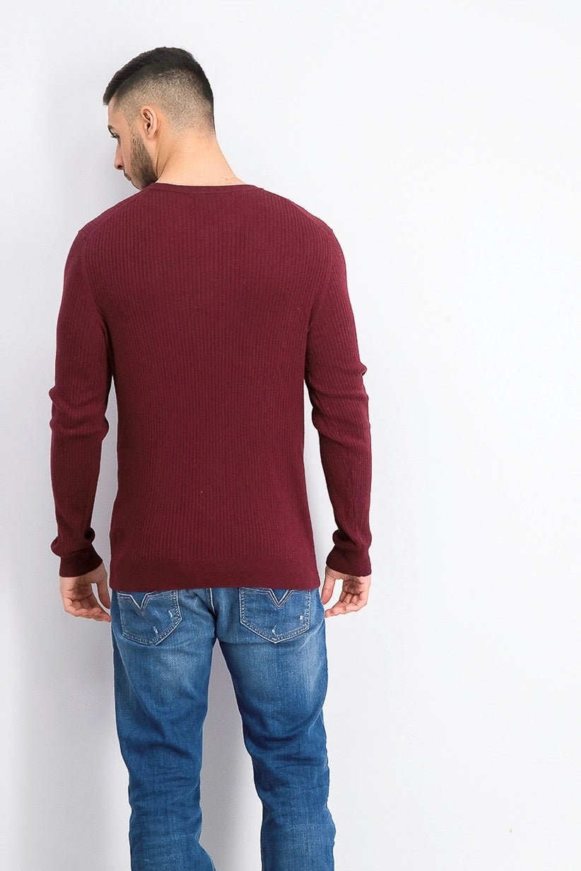 Tasso Elba Men's  Luxe Henley Shirt Wine Size 2 Extra Large