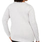 Karen Scott Women's Plus Size Holiday-Cats Graphic Sweatshirt Med Gray Size 1X