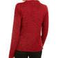 Karen Scott Women's Sequined Snowflake Sweater Red Size Medium