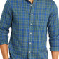 Club Room Men's Regular-Fit Performance Stretch Plaid Shirt Blue Size XX-Large
