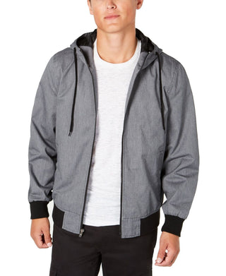 American Rag Men's Zip-Front Hooded Jacket Gray Size XX-Large