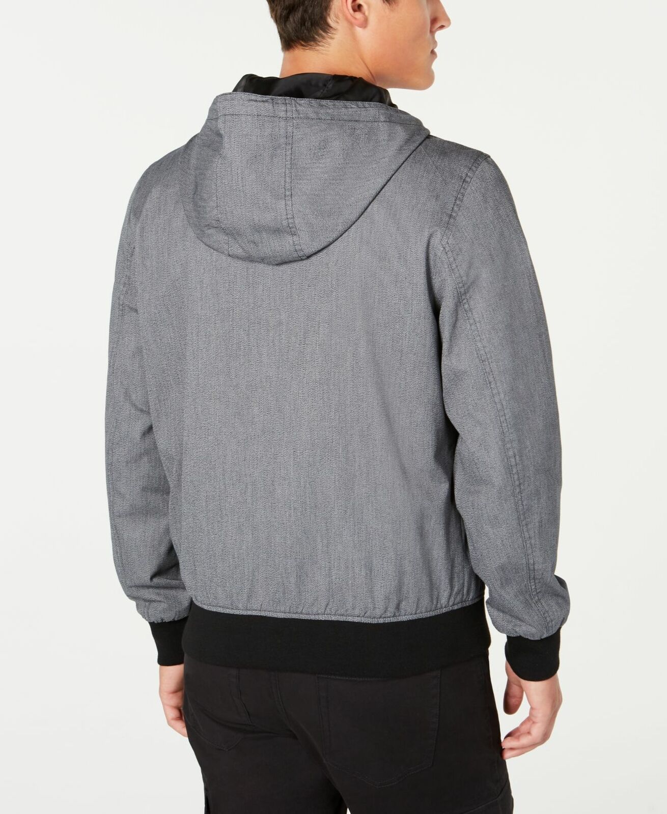 American Rag Men's Zip-Front Hooded Jacket Gray Size XX-Large