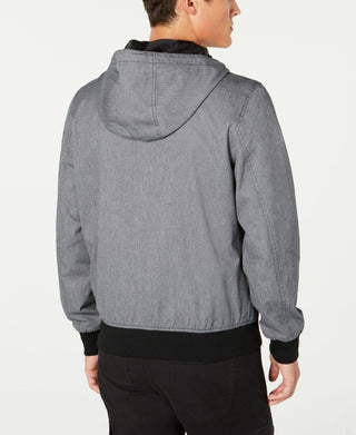 American Rag Men's Zip-Front Hooded Jacket Gray Size XX-Large