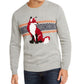 Club Room Men's Fox Graphic Crewneck Sweater Gray Size Extra Large