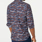 American Ran Men's Printed Collared Dress Shirt Classic Size Medium