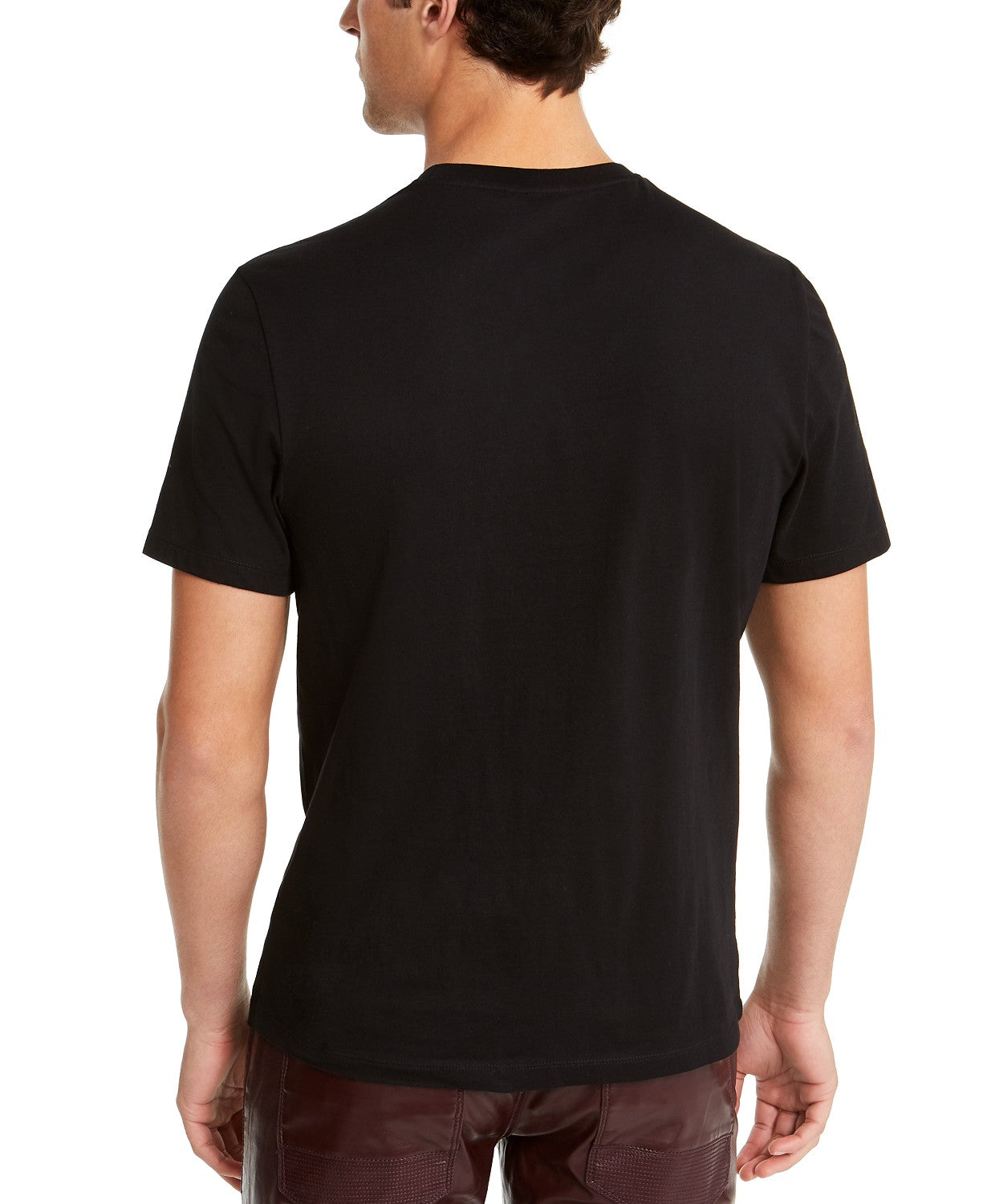 INC International Concepts Men's Renew Sequin Skull T-Shirt Deep Black Size Large