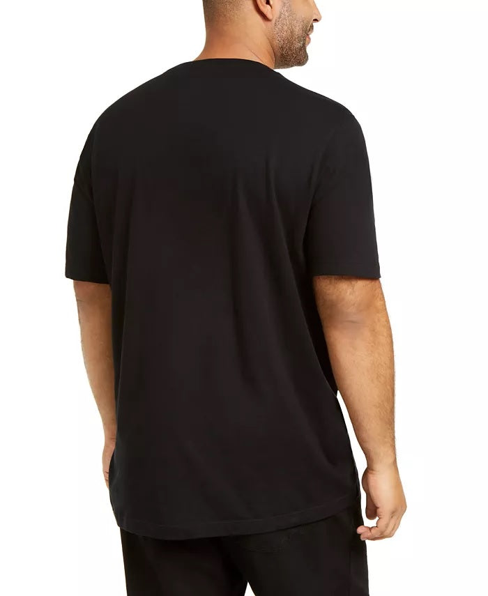 INC International Concepts Men's Big & Tall Renew Sequin Skull T-Shirt  Black Size X-Large
