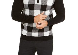 Charter Club Men's Buffalo Check Family Sweater  white Size 2 Extra Large