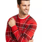 Charter Club Men's Plaid Family Sweater Red Size Small