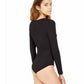 Bar III Women's Twisted Thong Bodysuit Black Size Medium