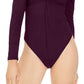 Bar III Women's Twisted Thong Bodysuit  Purple Size 2 Extra Large