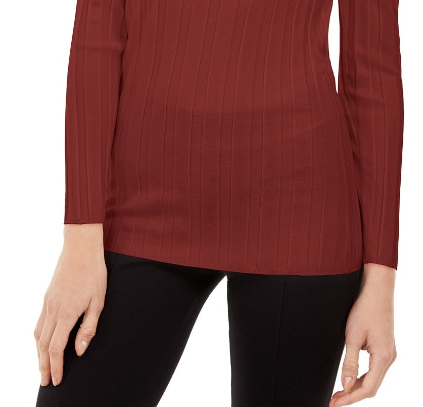 INC International Concepts Women's Off-The-Shoulder Ribbed Sweater Red Size XX-Large