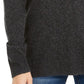 INC International Concepts Women's Embellished Keyhole Sweater Charcoal Size Large