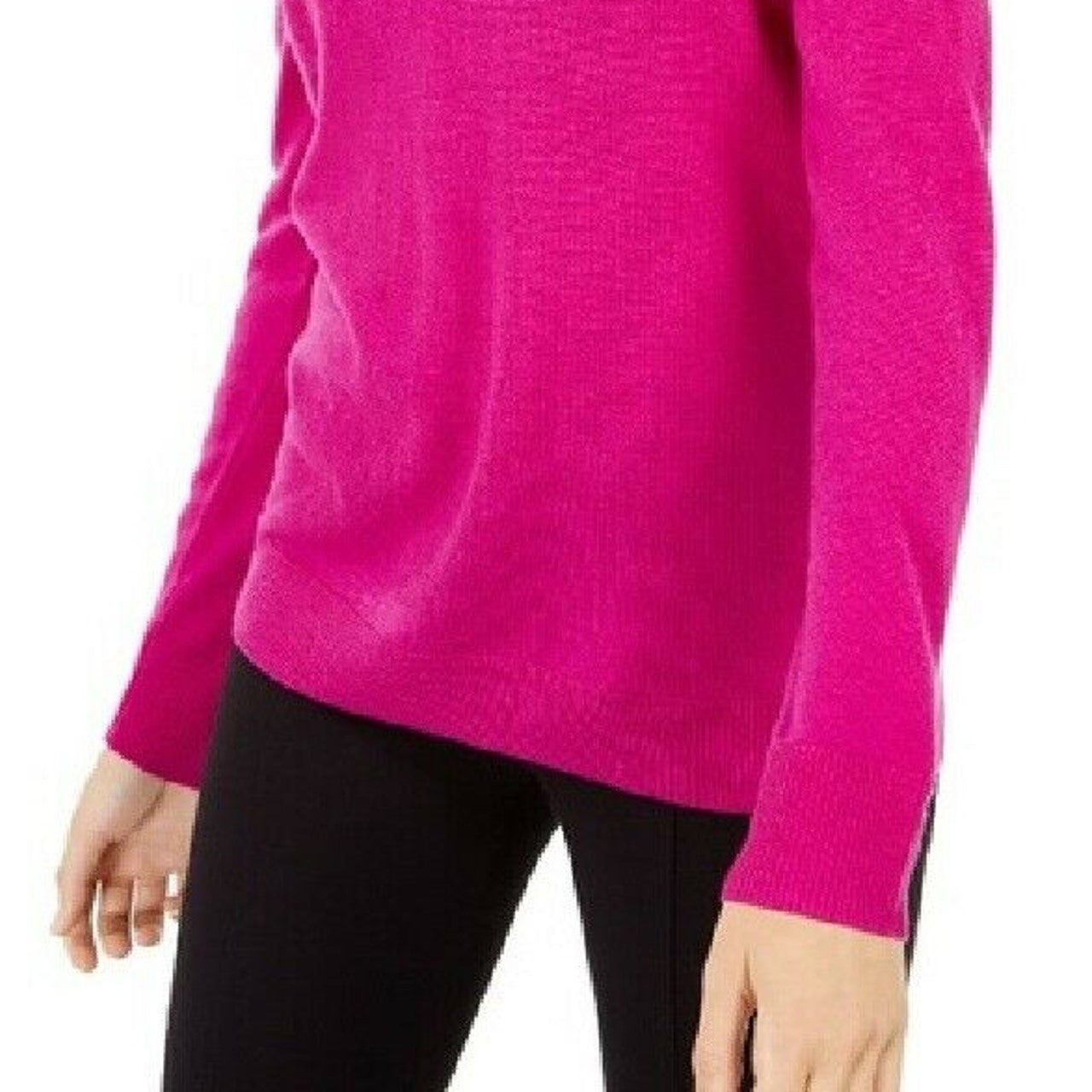 INC International Concepts Women's Embellished Keyhole Sweater Dark Pink Size Extra Large