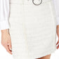 INC International Concepts Women's Belted Mini Skirt White Size 12 P
